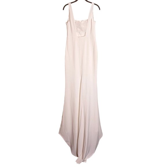 NEW Lulus Regal Classic White Sleeveless Twist-Back Maxi Dress, M, Wedding Gown - Picture 6 of 15